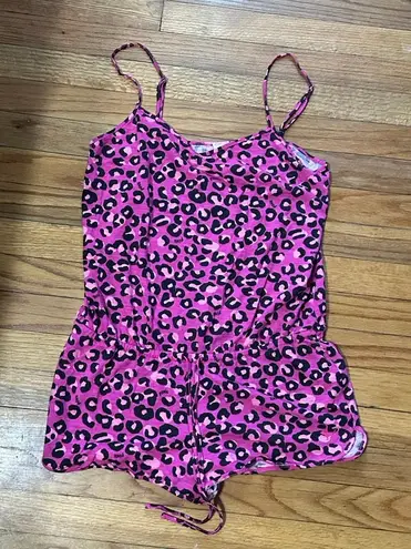 PINK Victoria’s Secret Animal Print Sleep Romper – Size M Size M