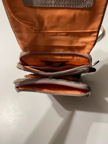 Mosey Life By Baggallini Caster Quilted Crossbody Bag Nylon Organizer Purse Brown