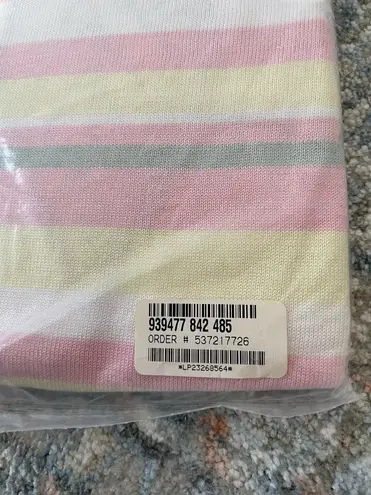 Diane Gilman Natural Elements by Vintage Pink Striped Silk Tank 2X NWT