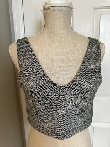 OFFLINE Herringbone Jacquard Longline Sports Bra sz L NWOT Gray Size L