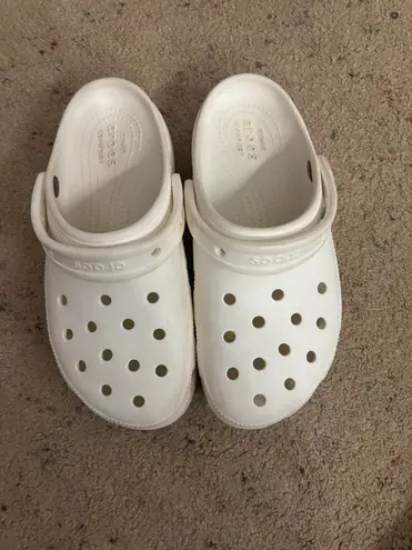 Crocs White Platform