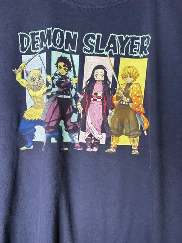 Demon Slayer Anime Graphic Tee – Size Large Blue