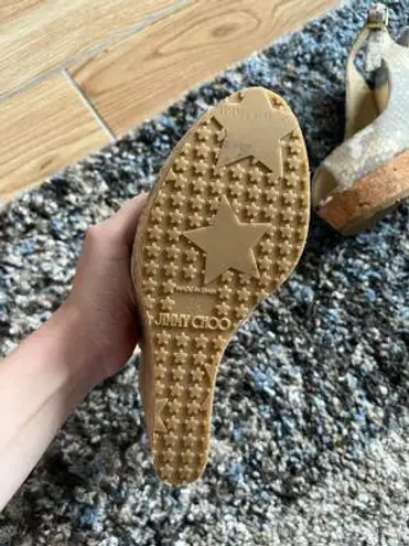 Jimmy Choo Snakeskin Wedges. Size 34. Have never been worn. - Image 2