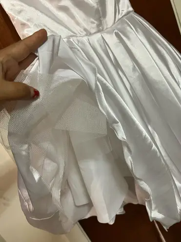 White satin dress Size M