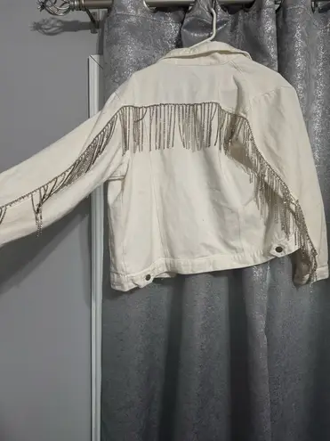 Boutique white jean jacket