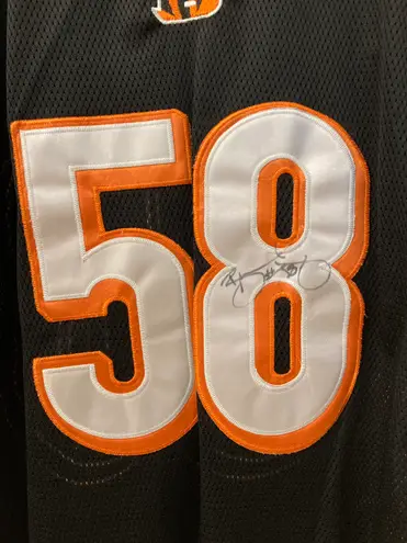 Reebok AUTOGRAPHED Cincinnati Bengals Rey Maualuga Stitched Jersey