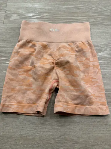 AYBL Evolve Camo Seamless Shorts - Peach