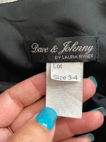 Dave and Johnny by Laura Ryner Sleeveless Spaghetti Straps Cocktail Long Dress 3/4