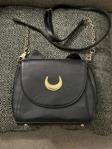 Sailor Moon Inspired Cat Ears Crossbody Purse Black