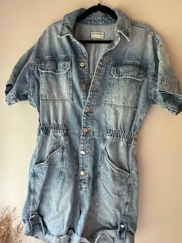 Free People Denim Romper