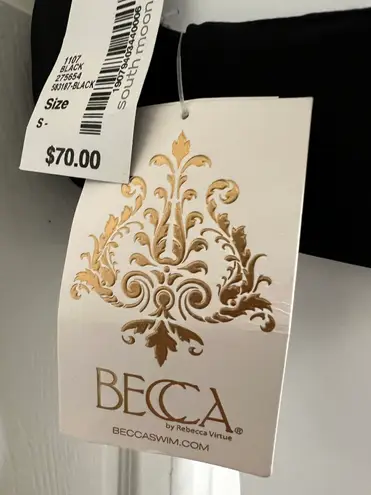 Becca ® by Re Virtue Siren Black Shimmer Halter String Bikini Top