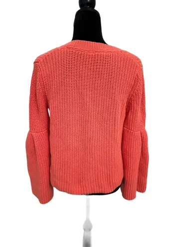 Free People Women’s  Flared Sleeved V Neck Knit Sweater