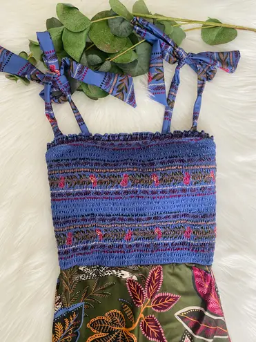 Farm Rio NWT Smocked Shoulder Tie One Piece Swimsuit, Size XS