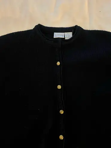 Hasting & Smith Black and gold button up sweater - Image 4
