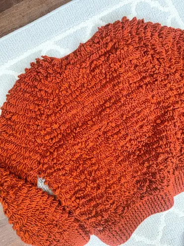 Universal Threads Universal Thread Pumkin burnt orange fluffy knit chunky cardigan sweater 