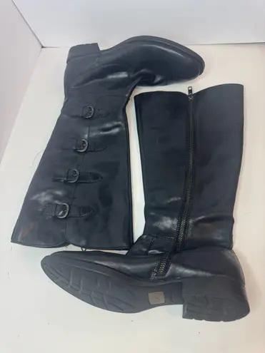 Born Shoes Born Black Leather Knee High Boots Size 9M