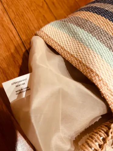 Blue Miami NWT Straw Bag SUPER BOHO Multicolor Stripe Beach/Pool/Shop tote bag Multiple