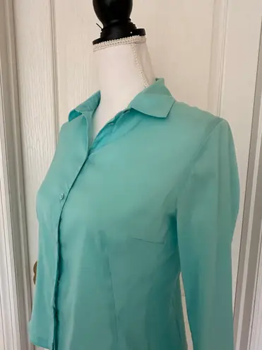 W By Worth Worth Woman’s Green/Blue Cotton Top, Sz 4