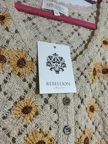 Rebellion Medium boho crop vest top