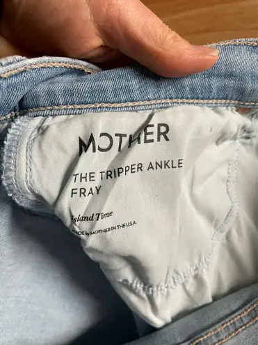 MOTHER Denim Awesome The Tripper Ankle Fray Jeans in Island Time - Sz 32