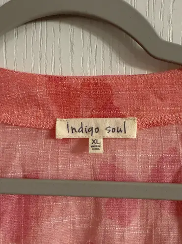 Indigo Soul Women’s Pink Butterfly Print Swimsuit Cover Up Sz XL. 6056