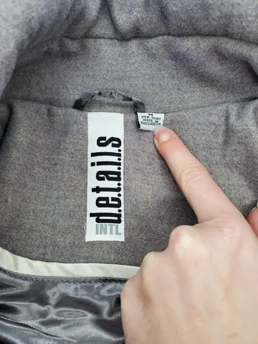 Details INTL Grey Coat Gray Size M