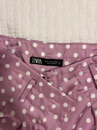 ZARA Light Purple Polka Dot Shorts