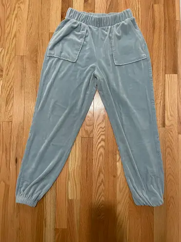 Macy's Light Blue Velvet Sweatsuit 