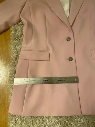 Revolve Baby Light Pink Oversized Slouchy Narrow Lapel Blazer