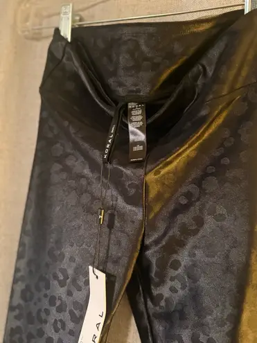 Koral | Lustrous High Rise Legging in Black Leopard | S