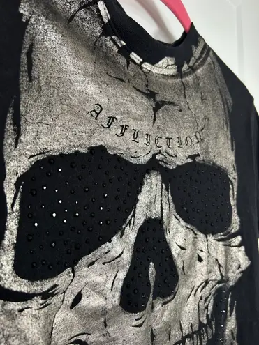Affliction Small skull t shirt