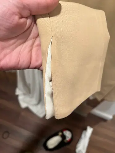 Korean Women’s Tailored Time Post Modern Blazer Tan Size 4