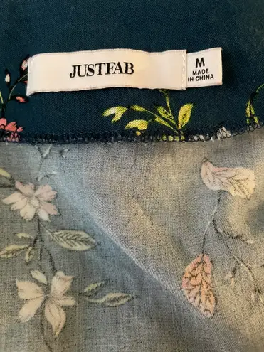 JustFab Teal Floral Sundress