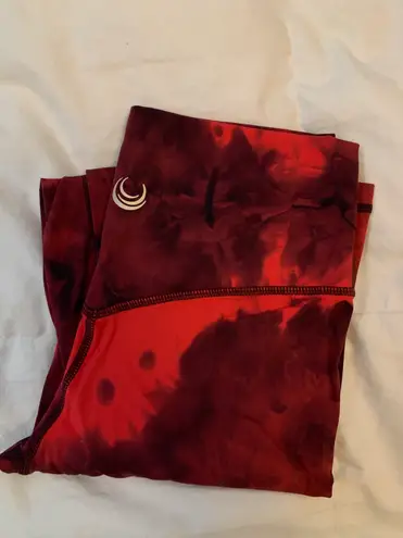 Tie Dye Leggings Red