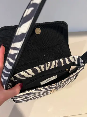 JustFab Glassons Zebra Shoulder Bag