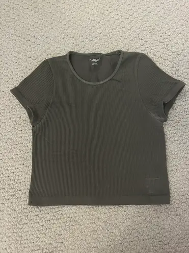 Out From Under Olive Green  Tight Ribbed T Shirt