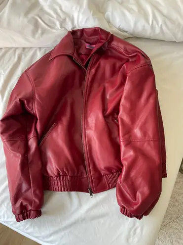 Edikted NWOT Halley Faux Leather Bomber Jacket