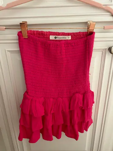 Impeccable Pig Pink High Waisted Ruffle Skirt/Shirt