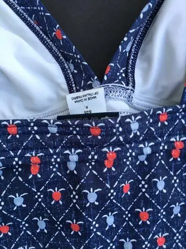 Reyn Spooner Navy Blue Royal Honu Turtles Swimsuit Size 8 One Piece Bathing Suit