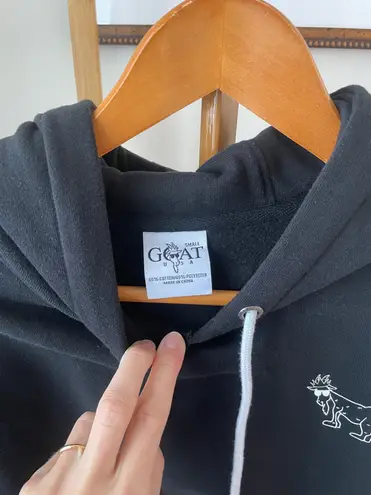 NWOT Goat USA Women’s Cropped Hoodie | size S, black