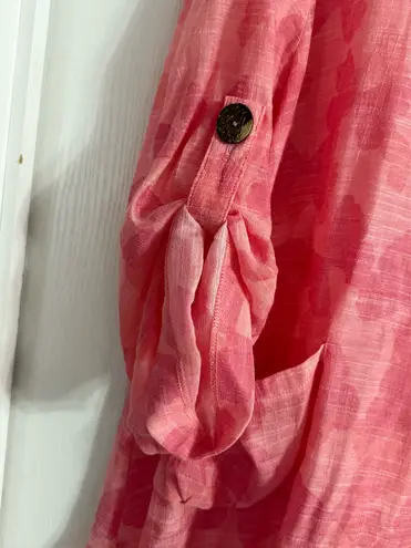 Indigo Soul Women’s Pink Butterfly Print Swimsuit Cover Up Sz XL. 6056