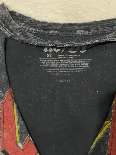 ACDC Fly on the Wall tour 1985 inspired crop top tee Gray Size XL