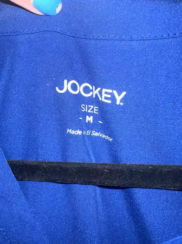 Jockey Mock Wrap Scrub Top Galaxy Blue Size M thumbnail 3