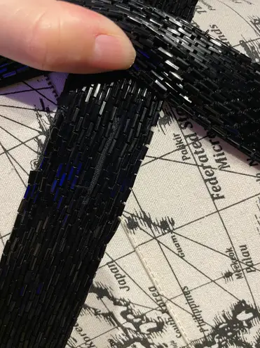 NAHNAH Collection Vintage Crisscross Wide Straps Cutouts Black Size 4