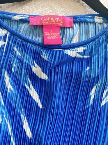 Catherine Malandrino $139 Tropical Accordian Textures Front Knot Dina Dress