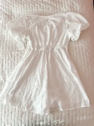 Altar'd State Altar’d State White Briana Eyelet Mini Dress Size Small