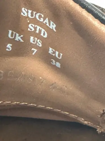 Hotter 'Sugar' Brown Leather Loafers Size 7 Black