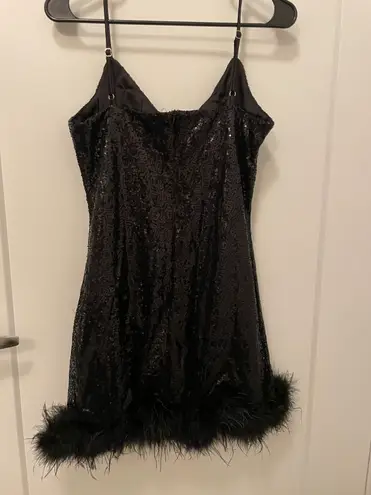 FashioNova Sequin Feather Dress
