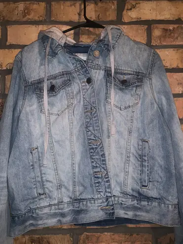 Market & Spruce Hoodie Denim Jacket