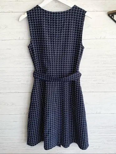 Lark & Ro Crew Split Neck Navy and White A